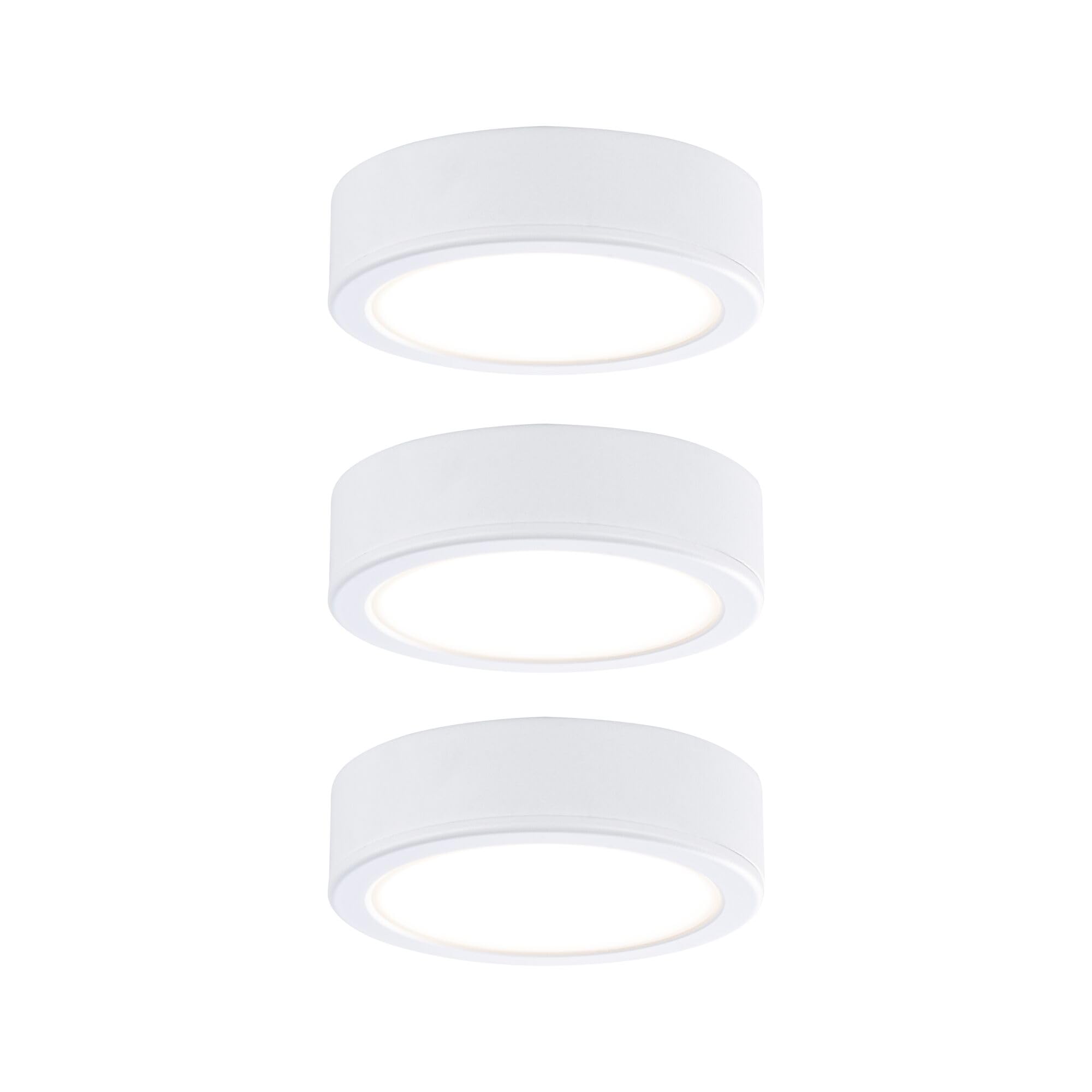 Paulmann 99989 Pukk LED furniture luminaire set round incl. 3x3.5W cabinet luminaire white plastic 2700K