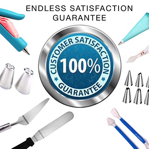 Cake Decorating Supplies | Cake Decorating Kit Baking Supplies Set | Rotating Cake Turntable Stand | Icing Piping Tips & Bags | Smoother & Spatulas, Frosting & Pastry Tools. (220 pcs Master Package)