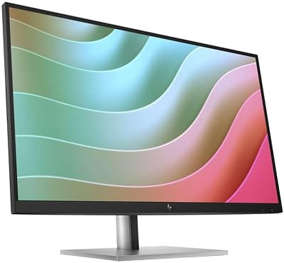 HP E-Series E27k G5 27" 4K UHD 3840x2160 Monitor Black Silver