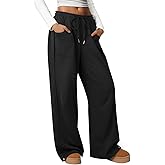 ATHMILE Sweatpants Women 2026 Wide Leg Sweatpants Baggy Straight Leg Pants Fashion Teen Girl Drawstring Athletic Joggers
