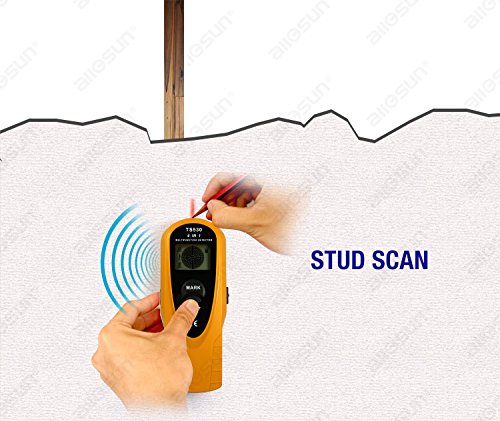 ALLOSUN 4 in 1 multi detector Distance Meter/AC Wire Tracker/Wood Stud Finder/Metal Detector