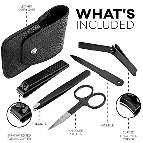 Raytix Nail Clipper Set for Men & Women – Travel Nail Care Kit with Black Stainless Steel Fingernail Clipper & Pedicure… - Image 2