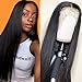 CHEETAHBEAUTY（18inch Brazilian Straight Lace Front Wigs Human Hair 13x4 Lace Front Wig For Black Women Pre Plucked with Baby Hair Jet Black