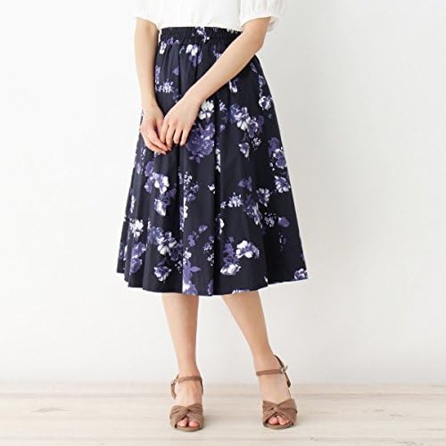 Amazon スープ Soup Web限定 洗える花柄スカート ネイビー 193 09 M スカート 通販