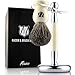 Miusco Pure Badger Hair Shaving Brush and Luxury Stand Shaving Set, Ivory
