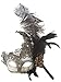 RedSkyTrader Womens Venetian Mask - Feathers and Lace,Silver and Off-white, One Size Fits Most