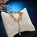 Cross Heart Stainless Steel Bracelets Adjustable Double-deck Chain Charm Love Gold Long Bangle Bracelets for Women Girls