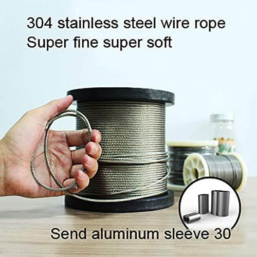 304ステンレス鋼ワイヤーロープ1ミリメートル1 2ミリメートル1 5ミリメートル太いスーパーファインソフト小鋼線ステンレス鋼線スプール 1mm 大型家電 産業 研究開発用品 家電 カメラ Size B0hsvyfl 即日出荷 物流 保管用品
