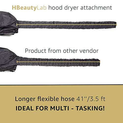 Bonnet Hood Hair Dryer Attachment - Soft Adjustable Hooded Bonnet for Hand Held Hair Dryer - Mask Cap for Drying Styling Curling Deep Conditioning-Soft Adjustable Large Hood Bonnet