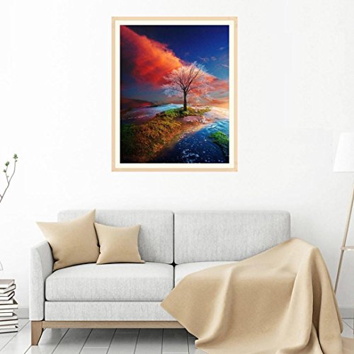 Lowprofile Sunset Tree 5D Embroidery Paintings Rhinestone Pasted DIY Diamond Painting Cross Stitch