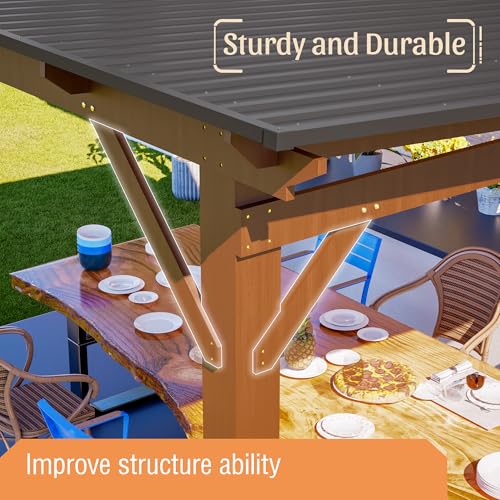 KEIKI 13x10 Wooden Grill Gazebo Review: Hardtop Shelter with Bar Counter for Outdoor Cooking image 13