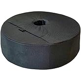 Mtuiewo 18” Round Sand Bags for Umbrella with Side Slot Opening - Black Fillable Sand Bags for Patio Umbrella Weight - Easy Set up and Fits Offset & Cantilever Umbrella Stand
