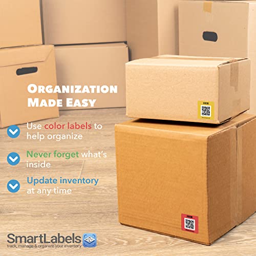 QR Code Smart Labels Color Coded Scannable Stickers for Storage Bins