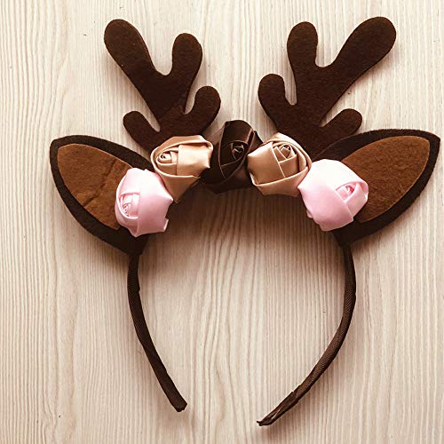 Colorfog Girls Kids Princess Christmas Deer Costume Dress Halloween Party  Cosplay Fancy Dress (Xmas Deer,Medium) in Dubai - UAE