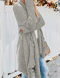 MEROKEETY - Sudadera de manga larga con forro polar y bolsillos para mujer