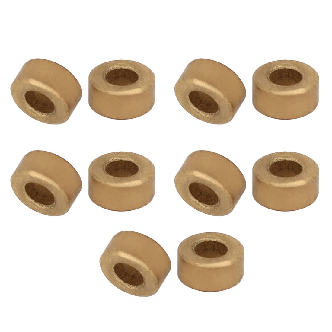 sourcingmap 10pcs 4mm X 8mm X 4mm Self Lubricating Bushing Sleeve Copper Bearings