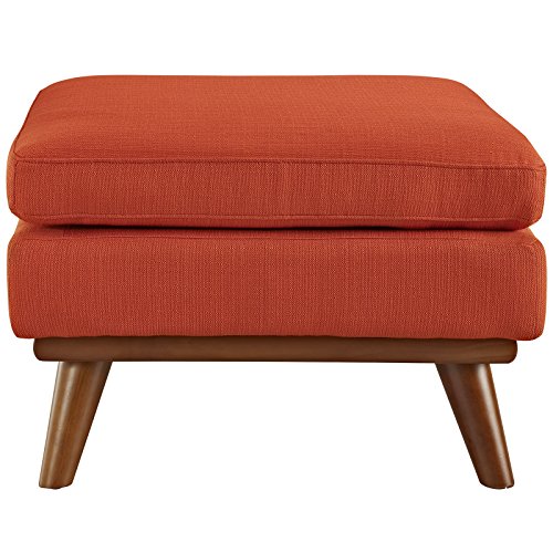 Modway EEI-1797-ATO Engage Mid-Century Modern Upholstered Fabric Ottoman Atomic Red Orange