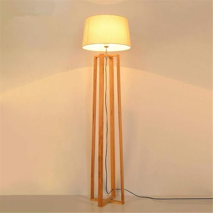 Yadianna Floor Lamp Modern Simple Hotel Style Fabric Shade