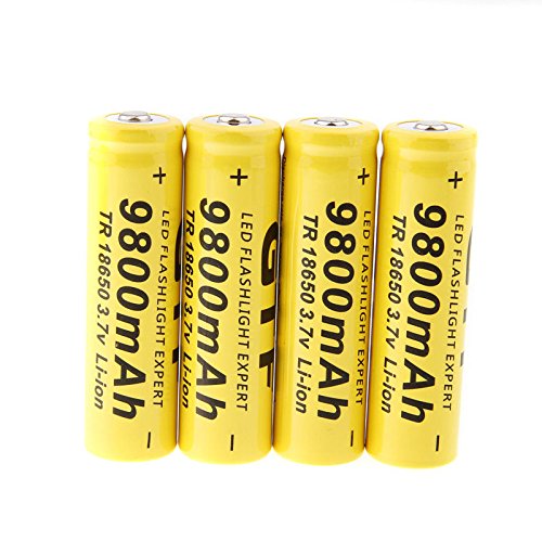 EastVita GTF 4pcs 3.7V 18650 9800mAh Li-ion Rechargeable Battery For LED Flashlight Torch