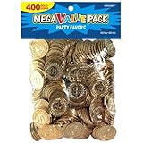 Novelty Amscan Plastic Gold Coins Value Pack - 400 Ct.