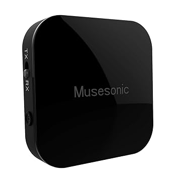 Musesonic 2-in-1 Stereo Bluetooth V5.0 Audio Transmitter Receiver for TV, Pc, Speaker Headset with Qualcomm AptX LL Chipset