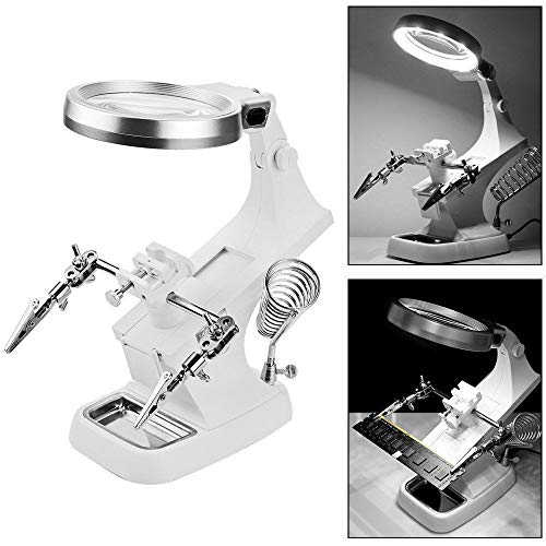 Buy callm Hobby LED Light Helping Hands Magnifier Station 3X 4.5X USB