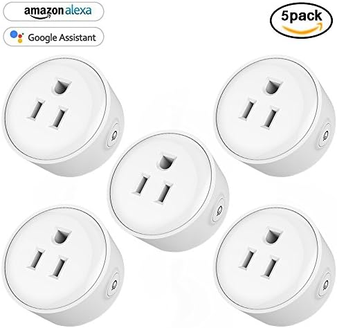 Mini Wi-Fi Smart Plug Electrical Socket Remote Outlet Timer Switches, Control your Devices from Anywhere, Smart Plug, Works With Alexa &amp; Google Home(5 pack)