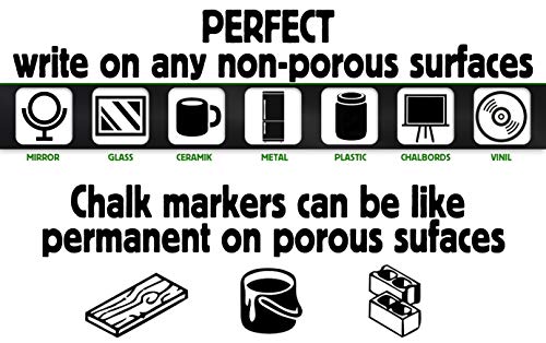 White Chalk Markers Fine Tip for School Chalkboards - Thumbnail 4