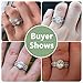 Newshe Jewellery Engagement Sets AAAAA Cz Wedding Rings for Women 925 Sterling Silver 3pcs Round White Size 4-13