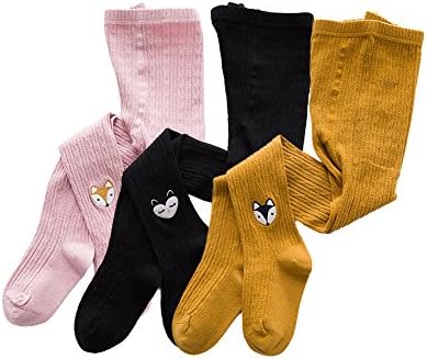 Cable Knit Tights Baby Toddler Kids Girls Cotton Embroider Cute Cartoon Full Length Footed Tight Legging Pantyhose