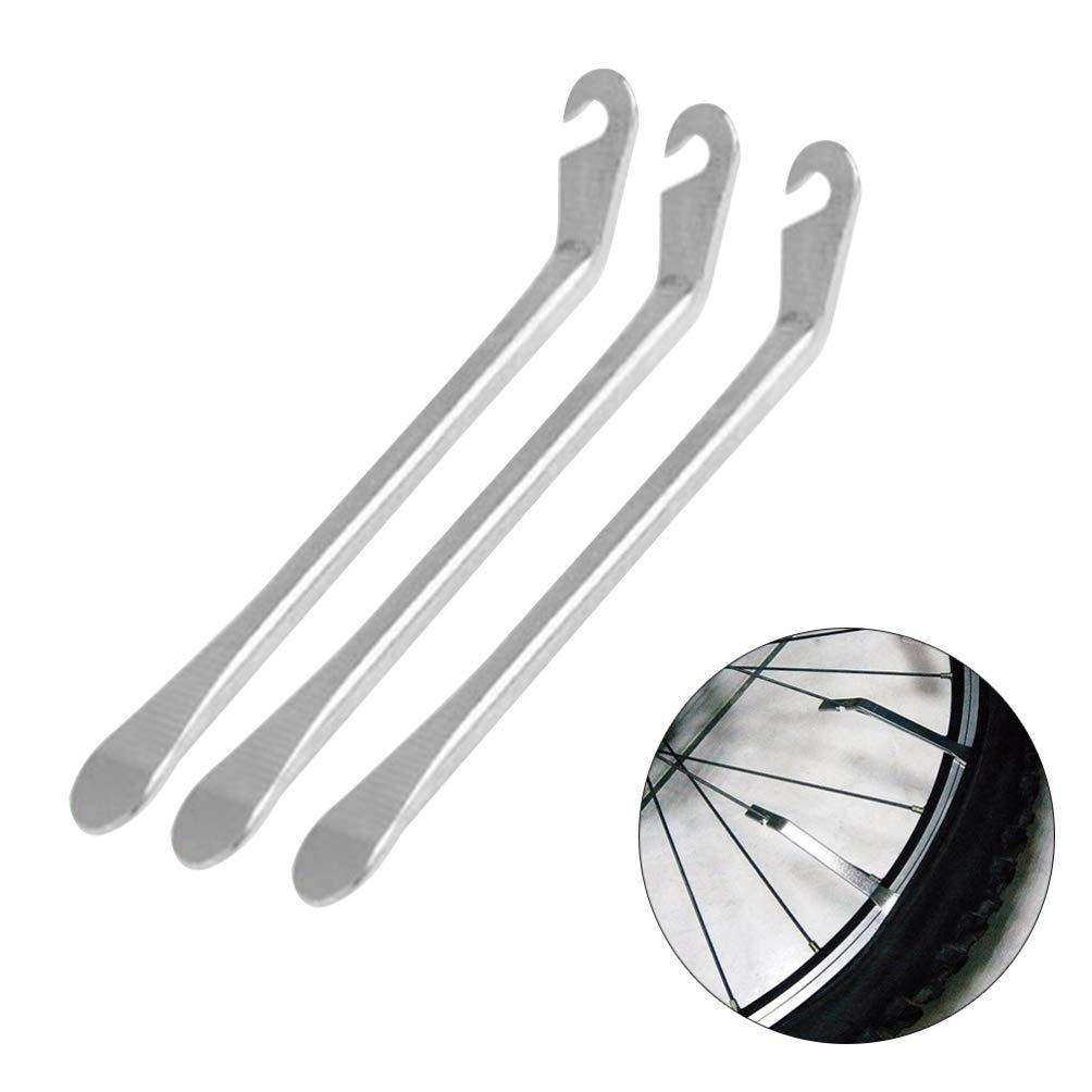 3PCS Tyre Levers for Bicycles Metal Bike Tire Levers Steel Levers Bicycle Tire Lever Tyre Spoon Iron Changing Tool Tyre Levers for Mountain Bike