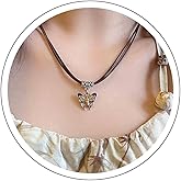 Iaceble Vintage Butterfly Leather Choker Necklace Blue Enemal Butterfly Necklace Layered Leather Rope Necklace Black Cord Collar Necklace Butterfly Choker Necklace Jewelry for Women