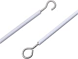 FERRIS 2 Packs 3 Metre Net Curtain Wire with 16 Hooks & Eyes White view 2