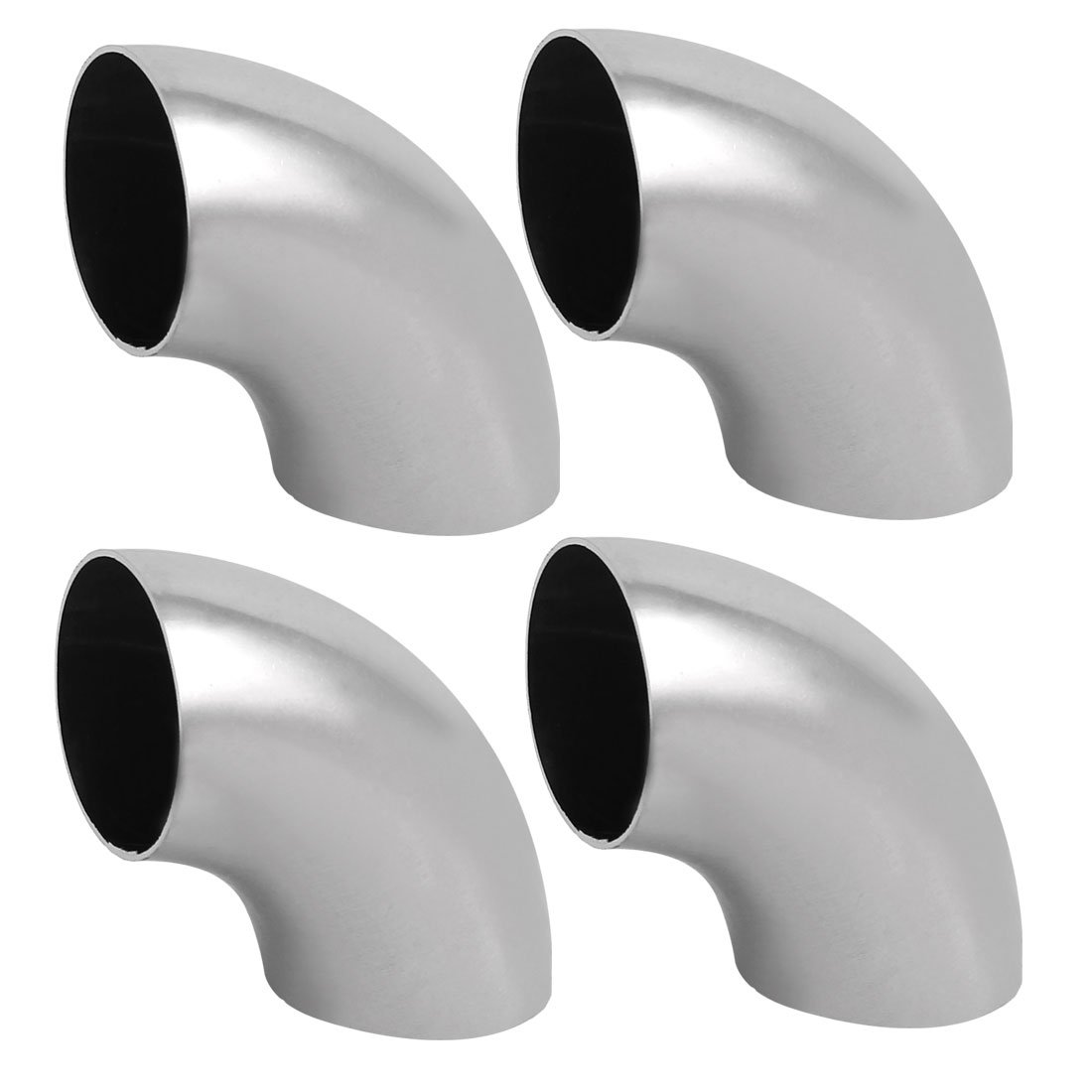 sourcingmap 4pcs 304 Stainless Steel Hand Rail Elbow Fittings 38mm Tube