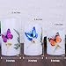 Set of 3 Flameless LED Candles Color Changing Flicker,Light Mode Option Real Handmade butterflies and plant specimens with Timer and 18-key Remote for Mother's Day,Wedding,Votive,Yoga and Decoration