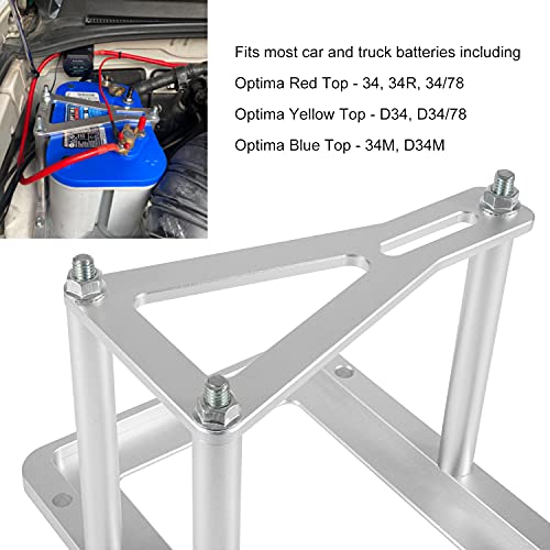 Universal Billet Battery Tray Hold Down Trunk Relocation Box Optima