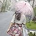[Pink Cherry]Moonse Romantic Pink Cherry Clear Rain Wind Umbrella,Half-Automatic