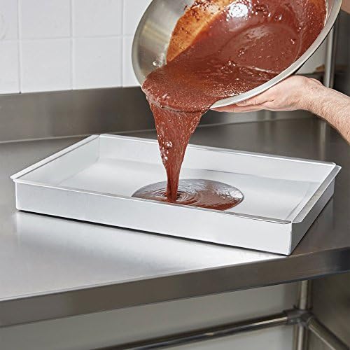 Ateco 12180 18" x 12" x 2" Aluminum Rectangular Straight-Sided Cake Pan (August Thomsen)