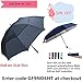 G4Free 68 Inch Automatic Open Golf Umbrella Double Canopy Extra Large Oversize Windproof Waterproof Stick Umbrellas(Navy Blue)