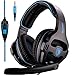 PS4 PC New Xbox One Gaming Headset , SADES 810 Gaming Headphone Stereo Sound 3.5mm Jack Over-ear Headphone with Microphone Volume Controlthumb 1