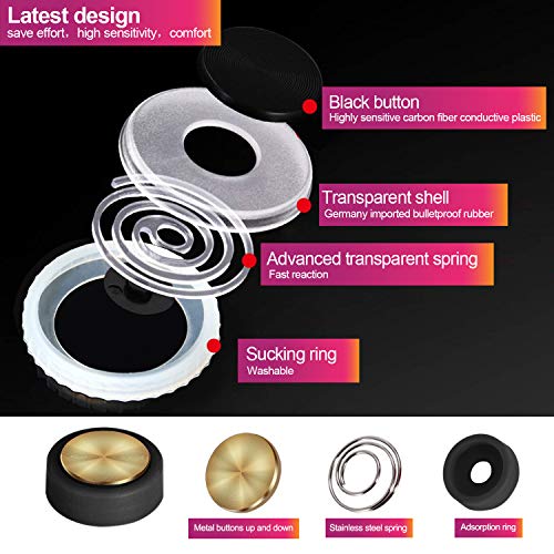 Mobile Game Joystick Button - GTOTd Mobile Game Controller,Touch Screen Joypad Game Controller for Mobile Tablet Smart Phone Joystick [2 Pair] - Thumbnail 4