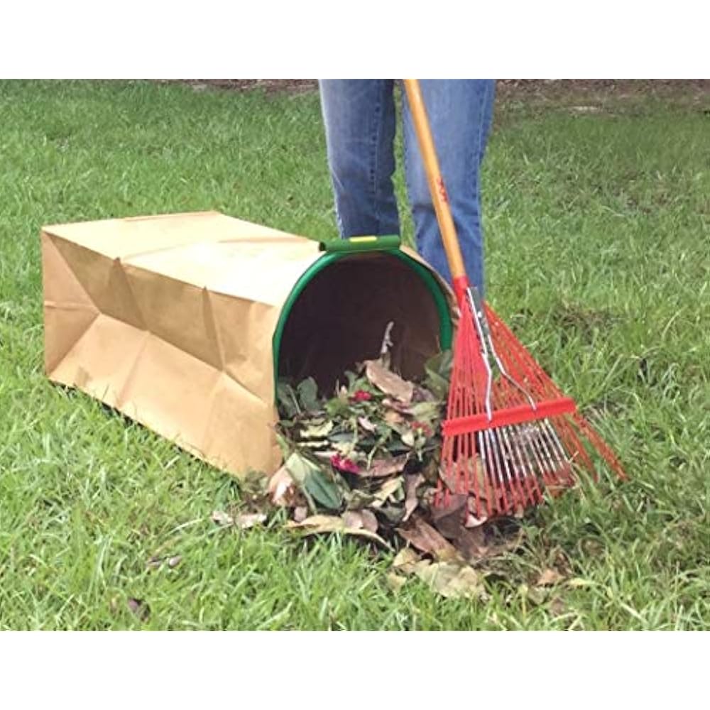 II Lawn Leaf Bag Holder Turns Paper Into HandsFree Dustpan Making Yard