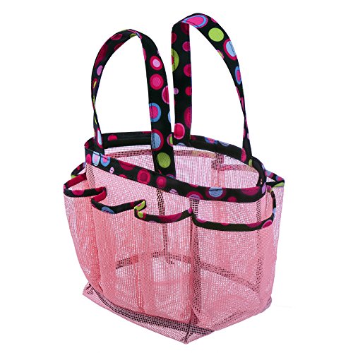 Topfox 8-Pocket Bath Organizer Bag, Pink - Thumbnail 5