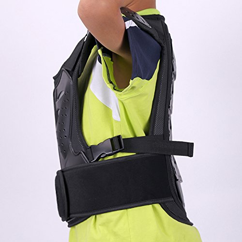 WINGOFFLY Kids Chest Spine Protector Body Armor Vest Protective Gear for Dirt Bike Motocross Snowboarding Skiing, Black S