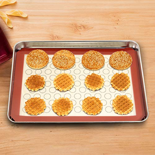 Baking Sheet with Silicone Mat Set, Yododo Set of 4 (2 Sheets + 2 Mats
