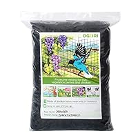 OGORI 25 X 50 ft Bird Netting Poultry Netting Protect Plants and Fruit Trees Garden Net 3/4" Square Mesh Size (25 X 50 ft)