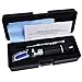 Clinical Refractometer ATC Tri-Scale Serum Protein 0-12 g/100ml Urine Specific Gravity SG 1.000-1.050 Refractive Index 1.333-1.360RI for Veterinary, Dog, Cat & Human w/Extra LED Light & Pipette