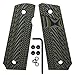 EXEL Cool Hand 1911 Full Size G10 Slim Grips, 3/16 Thin, Big Scoop, Ambi Safety Cut, OPS Texture, These Grips Only Work with Short Bushings, OD Green/Black, HH1S-J1S-21
