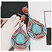 Elakaka Women's Beads Pattern Resin Droplets Earrings(Blue)
