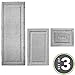mDesign Soft Microfiber Non-Slip Bathroom Mat/Rug for Bathroom, Vanity, Bathtub/Shower, Dorm Room - Set of 3, Gray